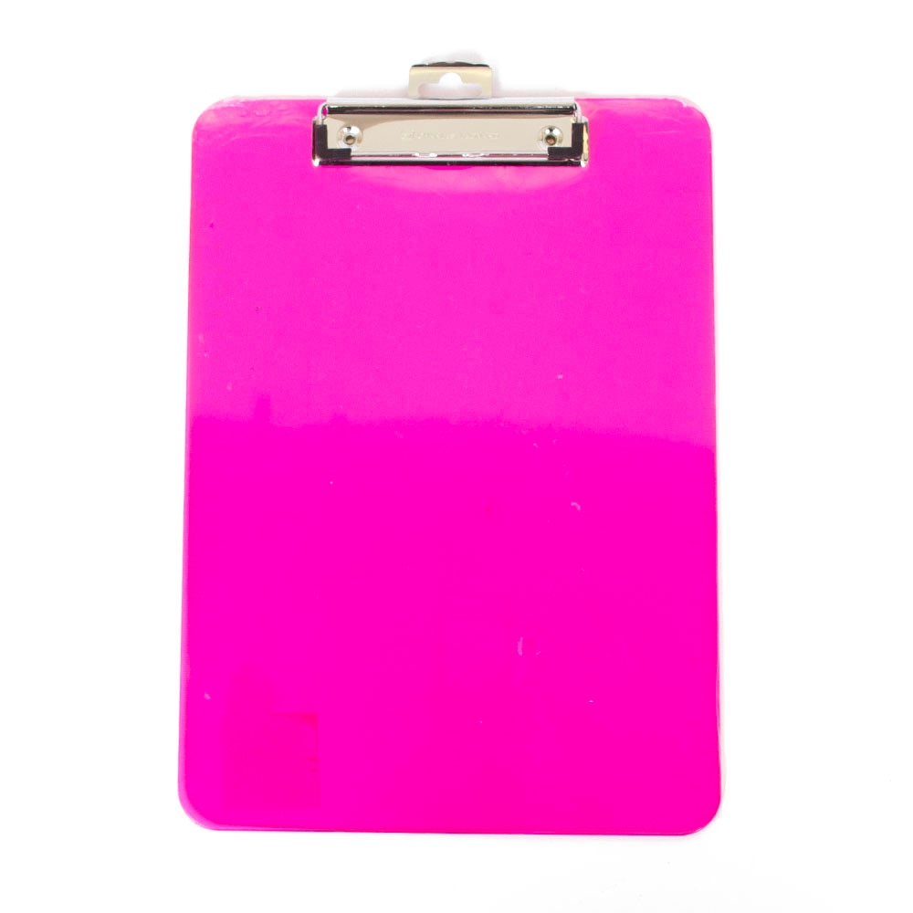 Leonard, Pink, Accessories, Art & School, Clipboard, Translucent, 607114